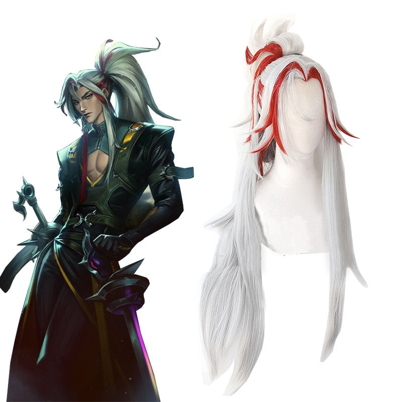 Official Collection Heartsteel Yone Grey Cosplay Wig - League Of Legends