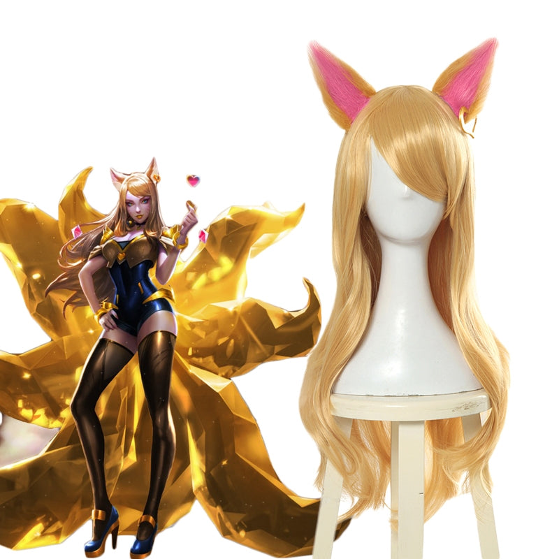 OROCOSPLAY Ahri Long Cosplay Wig - LOL KDA Nine-Tailed Fox