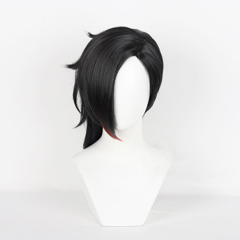 High Quality Cosplay Wigs Vi Arcane Black Red Wig - League of Legends