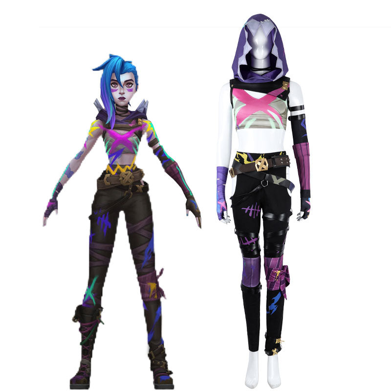 High Quality Anime Costumes Fractured Jinx Cosplay Costume - League of Legends
