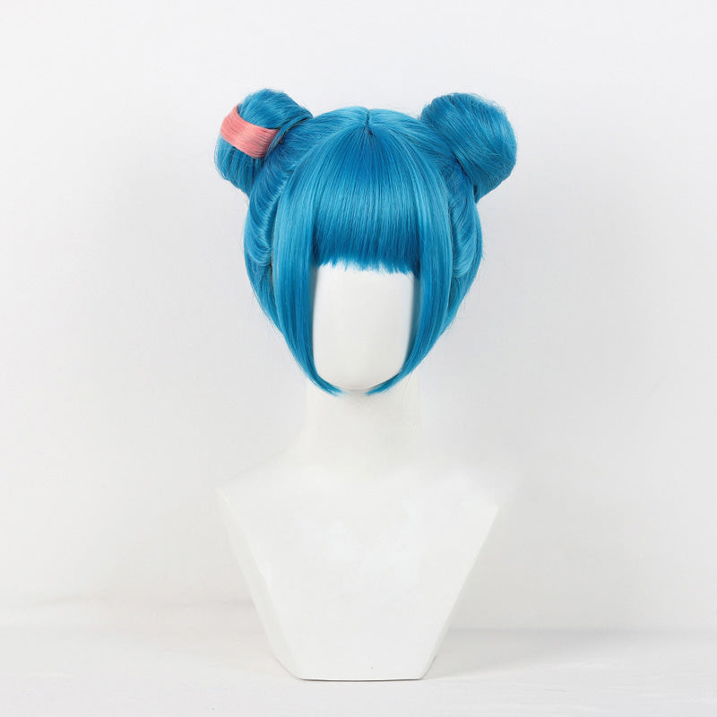 High Quality Cosplay Wigs Jinx Short Blue Pink Wig - LOL