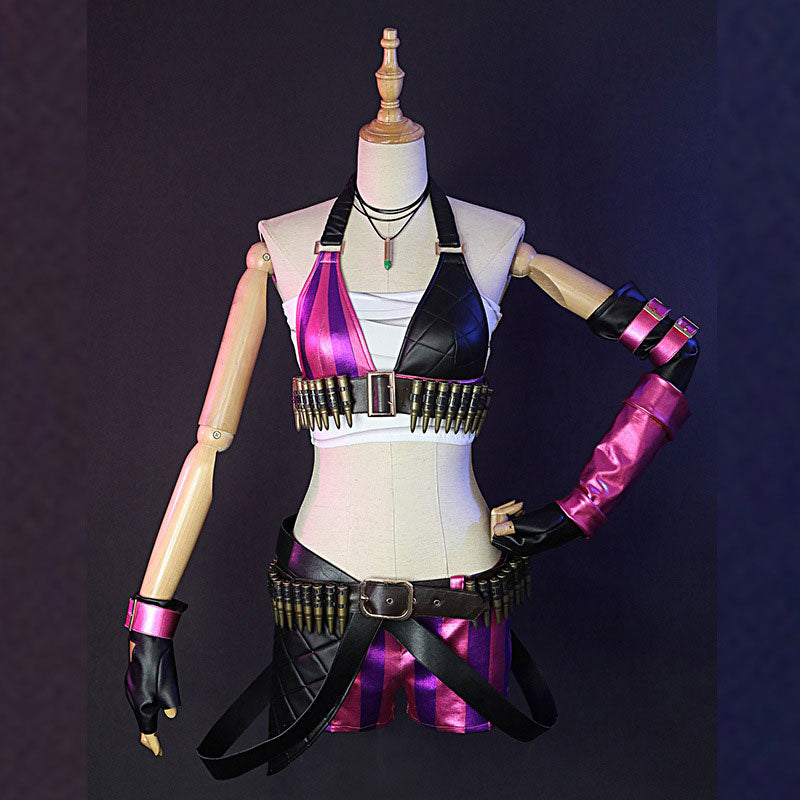 High Quality Anime Costumes Jinx Loose Cannon Sexy Uniform Costume - LOL Halloween