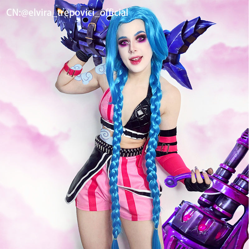High Quality Anime Costumes Jinx Loose Cannon Sexy Uniform Costume - LOL Halloween