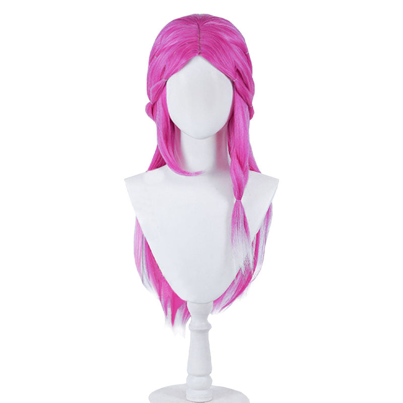 High Quality Cosplay Wigs Snow Moon Ahri Rose Red White Gradient Wig - LOL