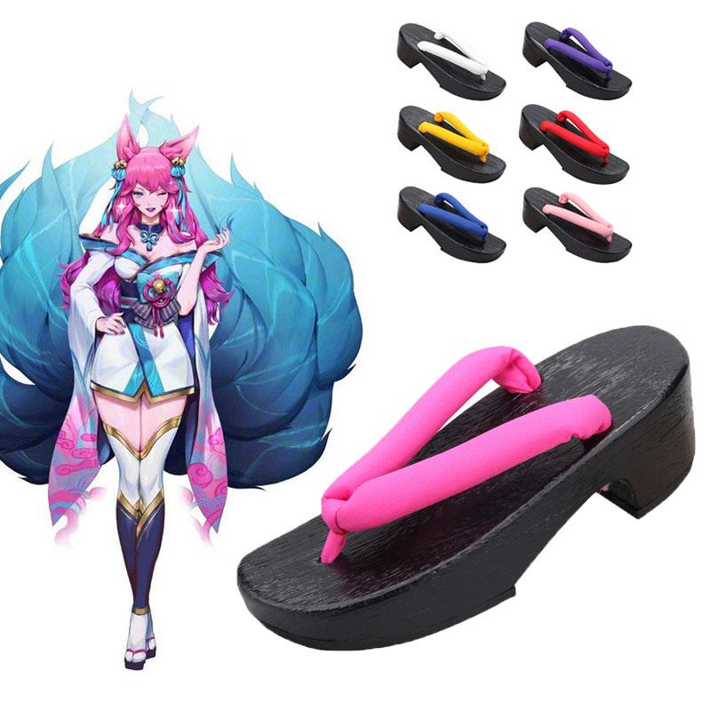 High Quality Cosplay Shoes Ahri Spirit Blossom Geta Shoes - 8 Colors LOL