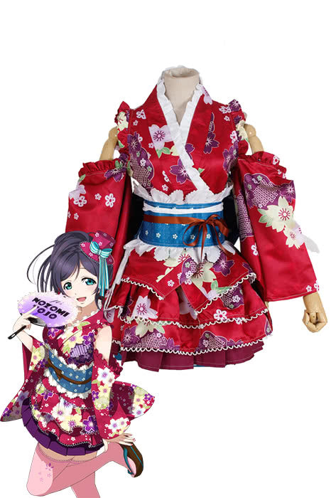 High Quality Anime Costumes Nozomi Tojo Red Bathrobe Awakening Costume - Love Live