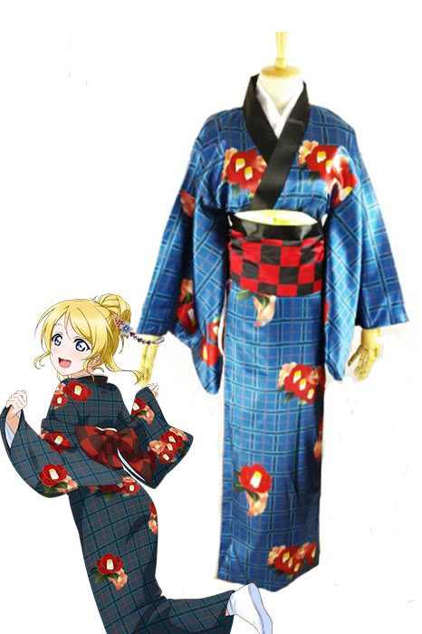 High Quality Anime Costumes Ayase Eli Shichi Fukujin Kimono Costume - Love Live