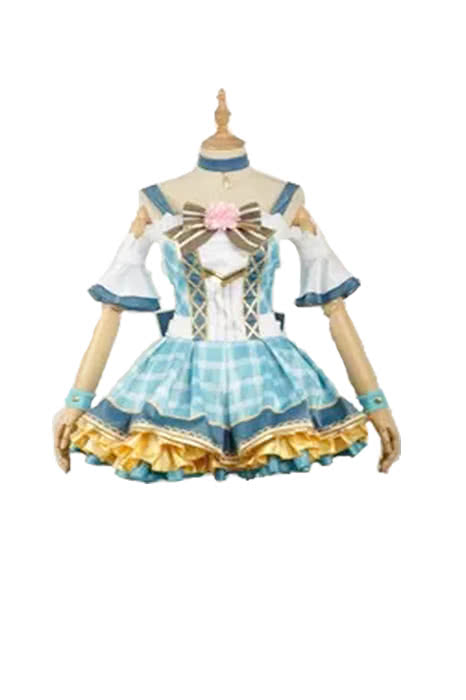 High Quality Anime Costumes Ayase Eli Bouquet Awaken Cyan Dress - Love Live