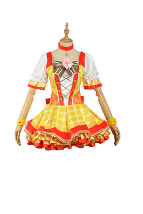 High Quality Anime Costumes Hoshizora Rin Bouquet Awaken Yellow Dress - Love Live