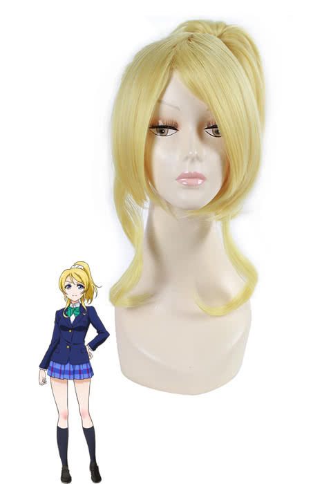 High Quality Cosplay Wigs Eli Ayase Blonde Ponytail Wig - Love Live