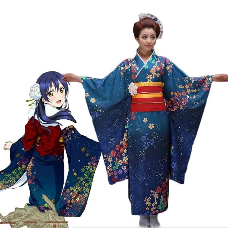 High Quality Apparel Japanese Traditional Cherry Kimono Bathrobe Set - Love Live