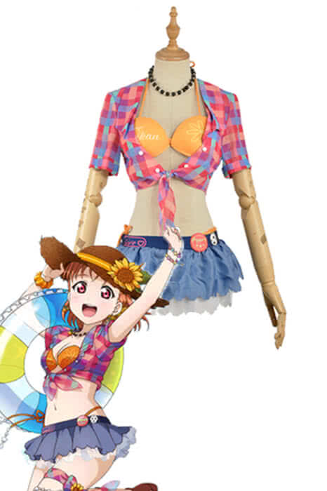 High Quality Anime Costumes Chika Takami Mixed Swimsuit Costume - Love Live Sunshine Aqours Unawaken