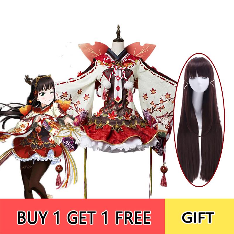 High Quality Anime Costumes Kurosawa Dia Maple Kimono Costume - Love Live Sunshine Aqours