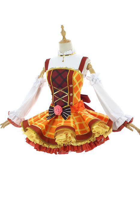 High Quality Anime Costumes Kosaka Honoka Bouquet Awaken Orange Dress - Love Live
