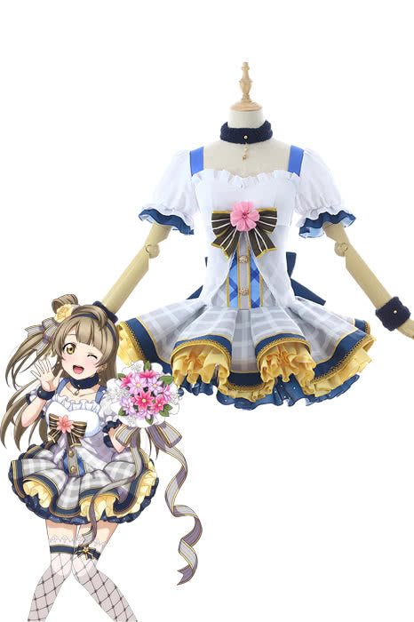 High Quality Anime Costumes Minami Kotori Bouquet Awaken Gray Dress - Love Live