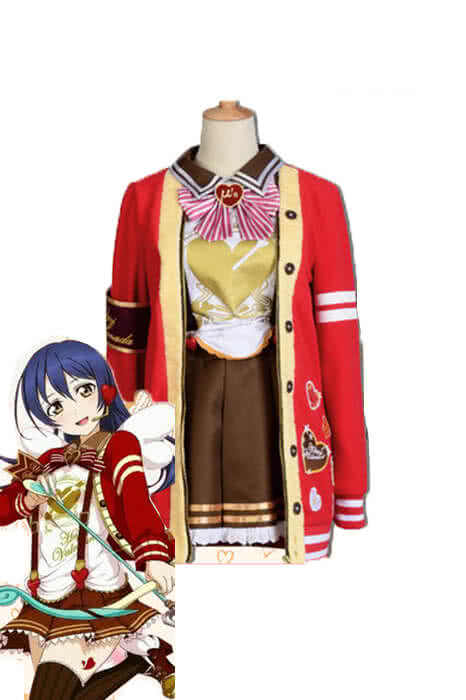 High Quality Anime Costumes Sonoda Umi Valentine Dress Cosplay Costume - LoveLive