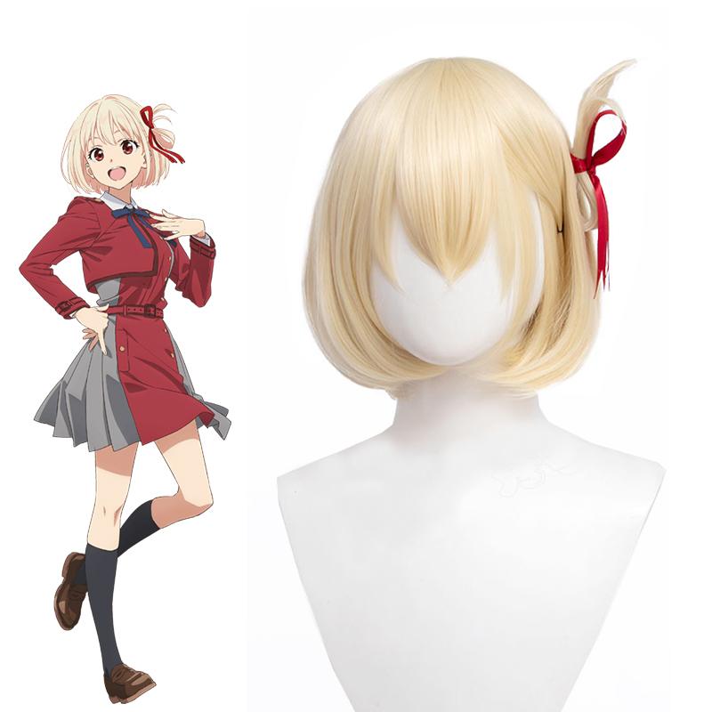High Quality Cosplay Wigs Chisato Nishikigi Blonde Straight Wig - Lycoris Recoil