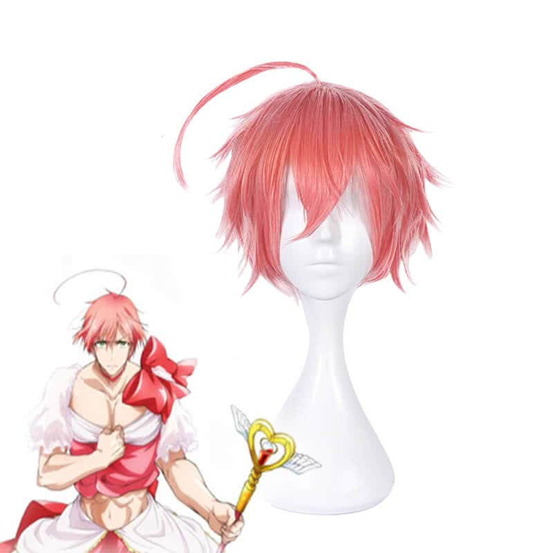 High Quality Cosplay Wigs Saki Uno Pink Short Wig - Magical Girl Ore