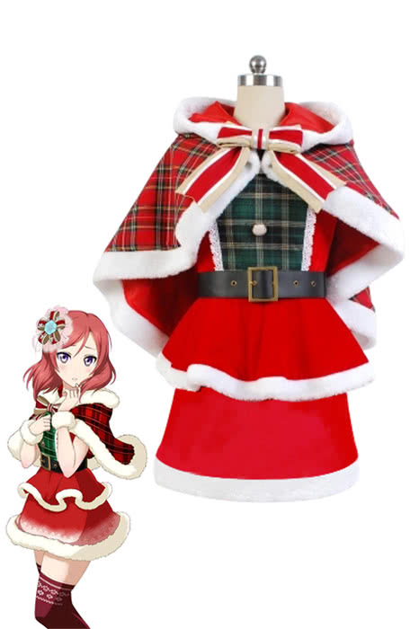 High Quality Anime Costumes Maki Nishikino Christmas Dress Costume - Love Live