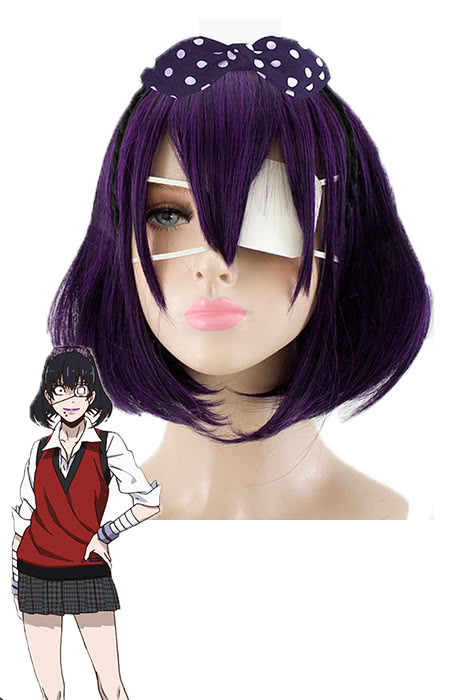 Cosplay Store Midari Ikishima Purple Short Wig - Kakegurui