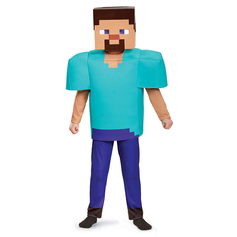 OROCOSPLAY Alex Steve Skeleton Velcro Hat Top Pants Set - Minecraft