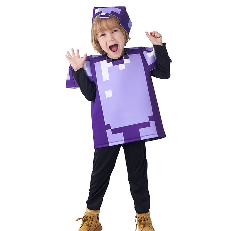OROCOSPLAY Amethyst Equipment Velcro Hat Top Pants - Minecraft