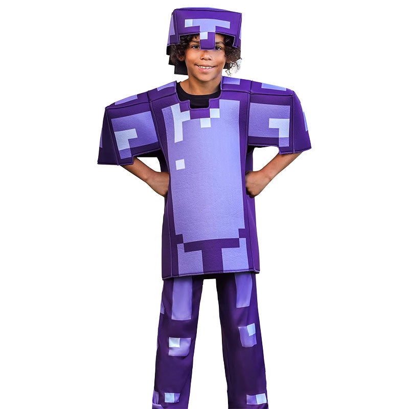 OROCOSPLAY Amethyst Equipment Velcro Hat Top Pants - Minecraft