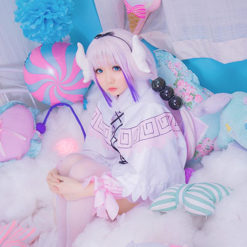 OROCOSPLAY Kanna Kobayashi Pink White Chiffon Costume - Miss Kobayashi's Dragon Maid