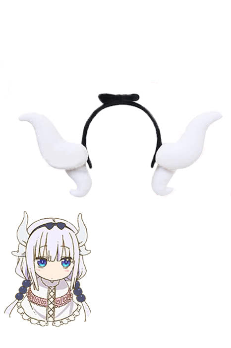 OROCOSPLAY Kanna Kobayashi Black White PP Cotton Headwear - Miss Kobayashi's Dragon Maid