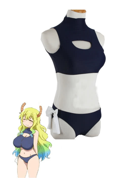 OROCOSPLAY Lucoa Black Cotton Swimsuit - Miss Kobayashi's Dragon Maid