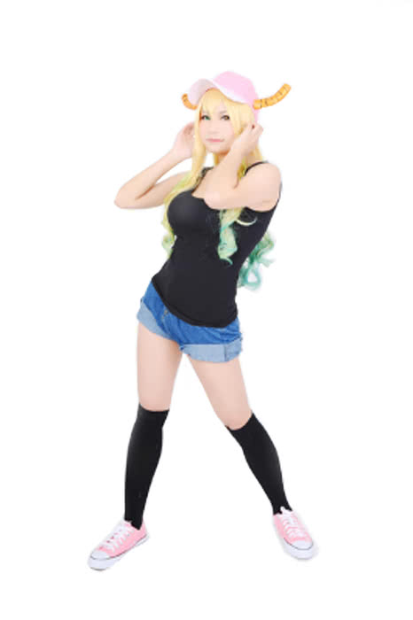 OROCOSPLAY Lucoa Black Cotton Top Pants Set - Miss Kobayashi's Dragon Maid