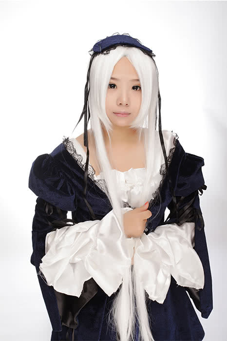 100cm Long White Straight Cosplay Wig - Heat Resistant Fiber for Inuyasha & Suigintou Cosplay