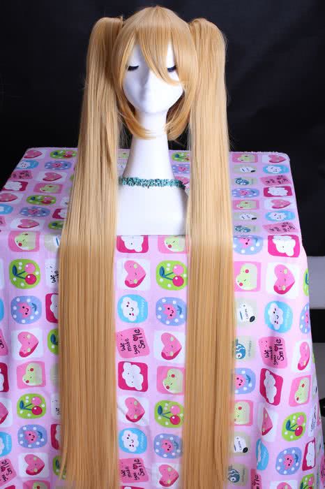 OROCOSPLAY Hatsune Miku Long Cosplay Wig - Vocaloid Butterscotch Blonde 120cm Ponytails Heat Resistant