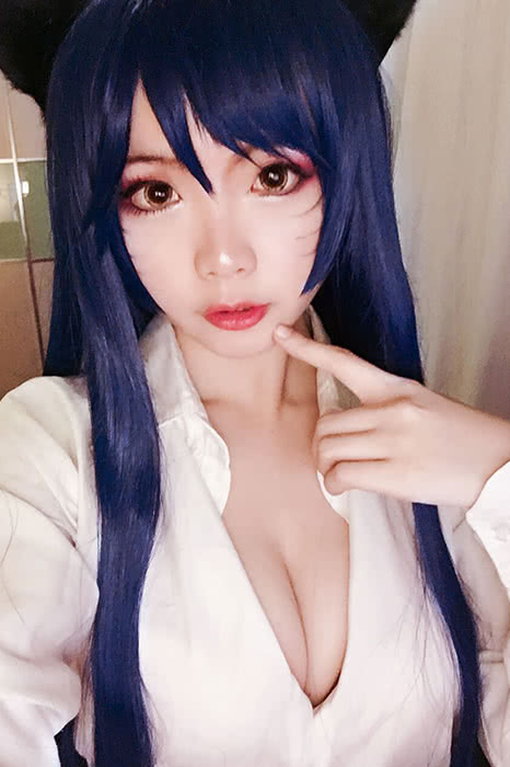 Shimoneta Ayame Kajou Long Dark Blue Straight Cosplay Wig - 100cm Heat Resistant Fiber