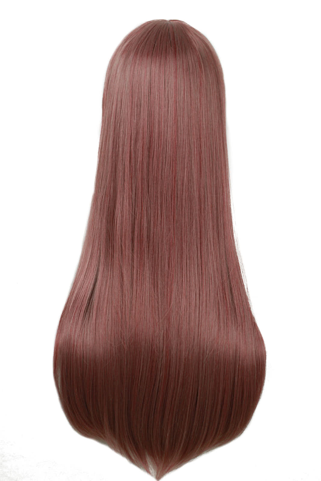 75-80cm Long Straight Auburn Cosplay Wig - Heat Resistant Fiber Fashion Hair