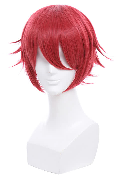 Shinano Toushirou Short Red Cosplay Wig - Touken Ranbu Synthetic Hair