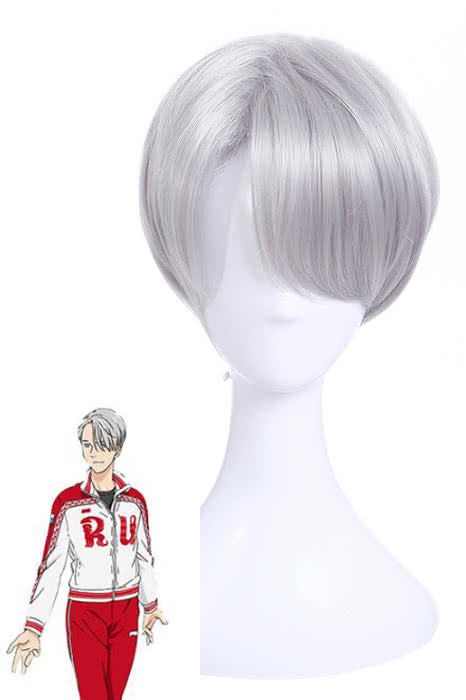 Victor Nikiforov Short Light Gray Wig - Yuri on Ice Cosplay Wig