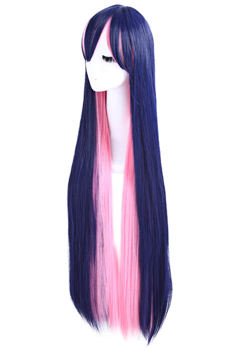 Anarchy Stocking Long Straight Indigo Pink Cosplay Wig - Panty & Stocking with Garterbelt