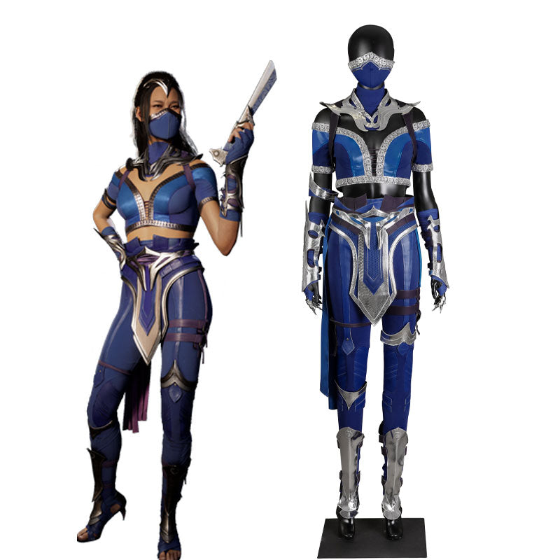 OROCOSPLAY Kitana Blue Bodysuit Complete Set - Mortal Kombat 1