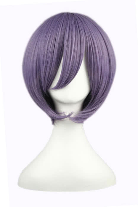 Rolecos Nagato Yuki Cosplay Wig - The Melancholy of Haruhi Suzumiya Purple 35cm