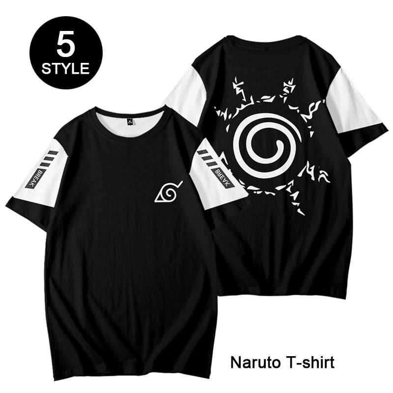 OROCOSPLAY Black Naruto Printed T-Shirt - Naruto