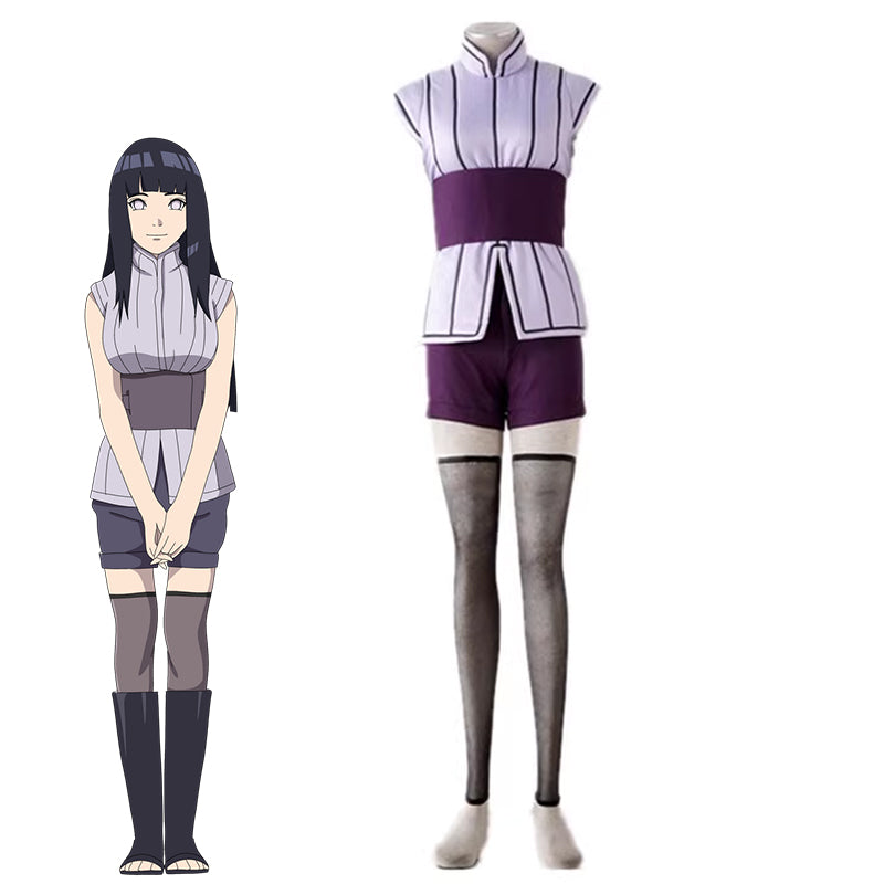 OROCOSPLAY Hinata Hyuga Tops Shorts Belt Socks Set - Naruto