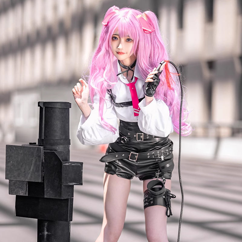 Nikke The Goddess Of Victory Yuni Full Set Cosplay Costume - Shirt Pant Belt Gloves Tie