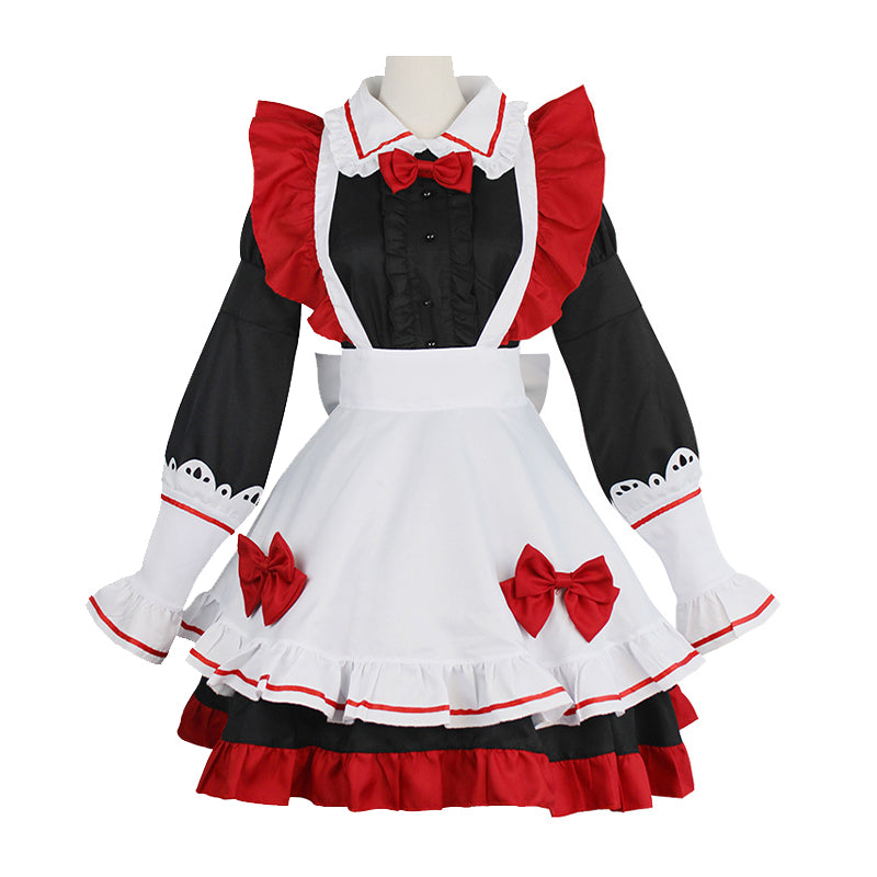 Arima Kana Maid Cosplay Costume with Skirt Headband Socks Bow Leg Ring - Oshi No Ko