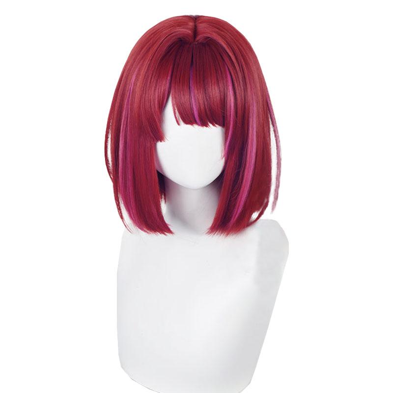 Arima Kana Mixed Red Short Straight Cosplay Wig - Oshi no Ko