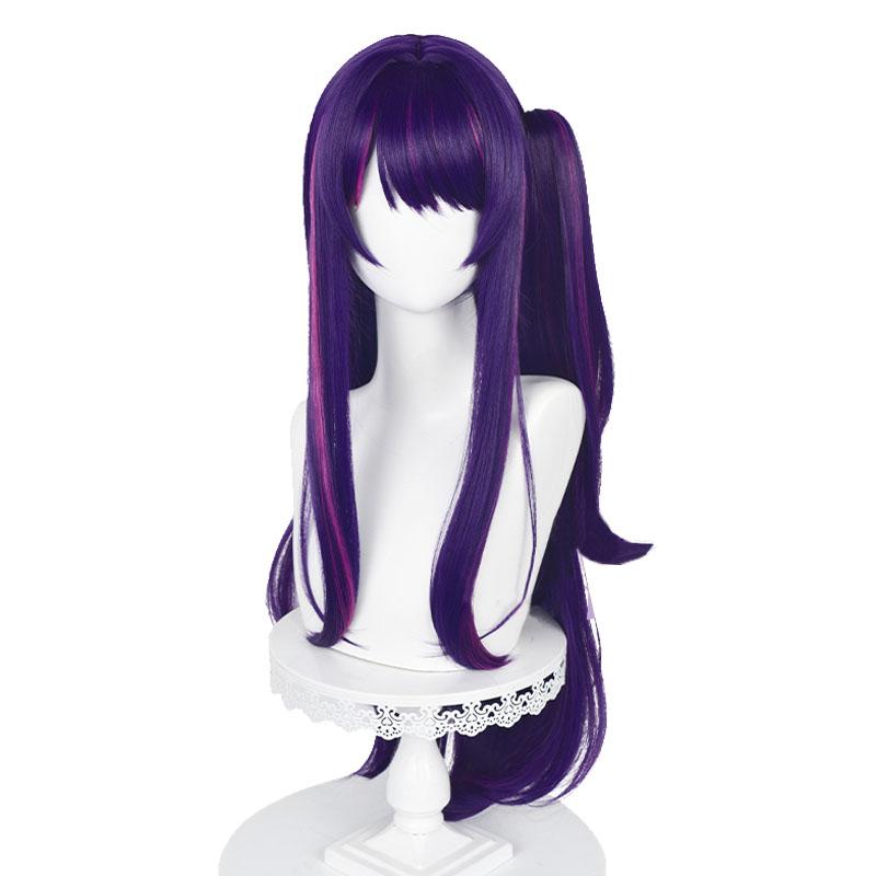 Hoshino Ai Purple Mixed Pink Long Straight Cosplay Wig - Oshi no Ko