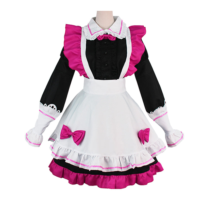 Hoshino Rubii Maid Cosplay Costume with Skirt Headband Socks Bow Leg Ring - Oshi No Ko