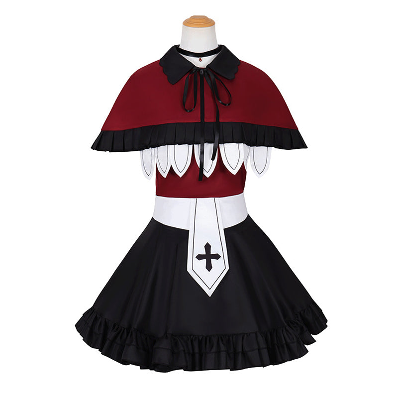 Hoshino Rubii Stage Outfit Cosplay Costume with Top Shawl Skirt Gloves Tie Bow Necklace - Oshi No Ko