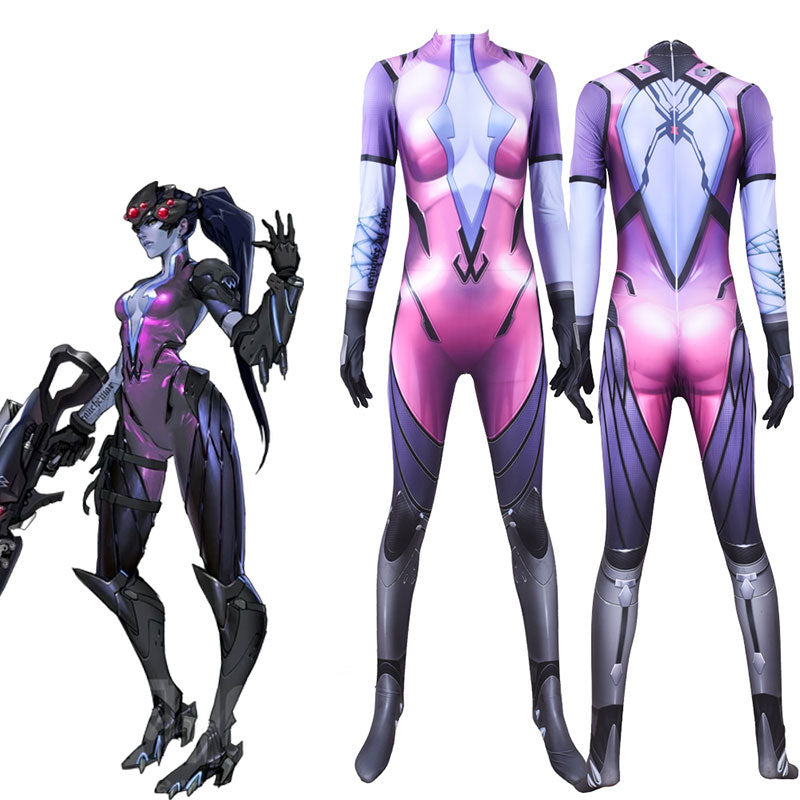 Overwatch Widowmaker Lycra Bodysuit Cosplay Costume - Form-Fitting Outfit
