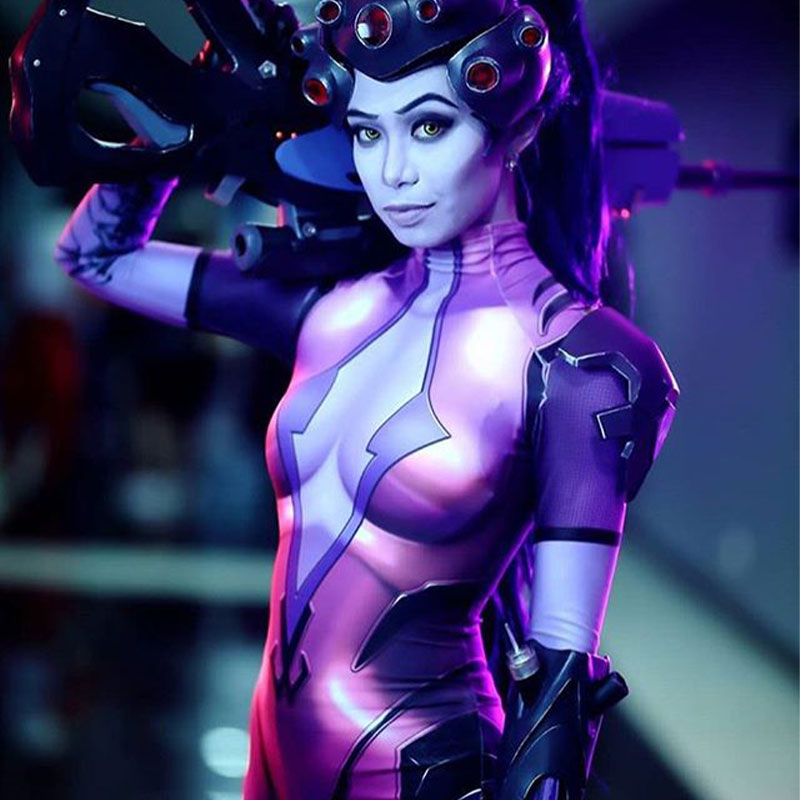 Overwatch Widowmaker Lycra Bodysuit Cosplay Costume - Form-Fitting Outfit